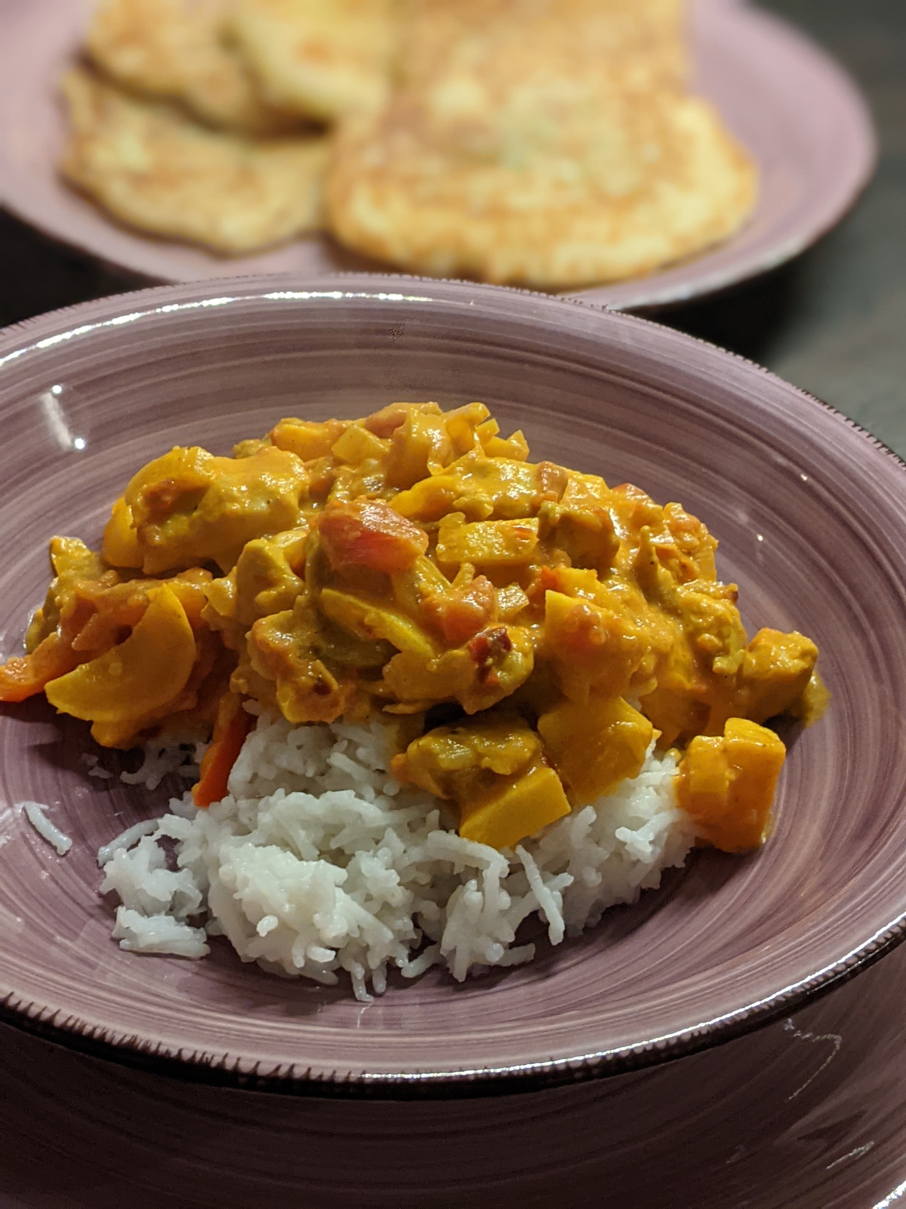 Curry Madras met kip